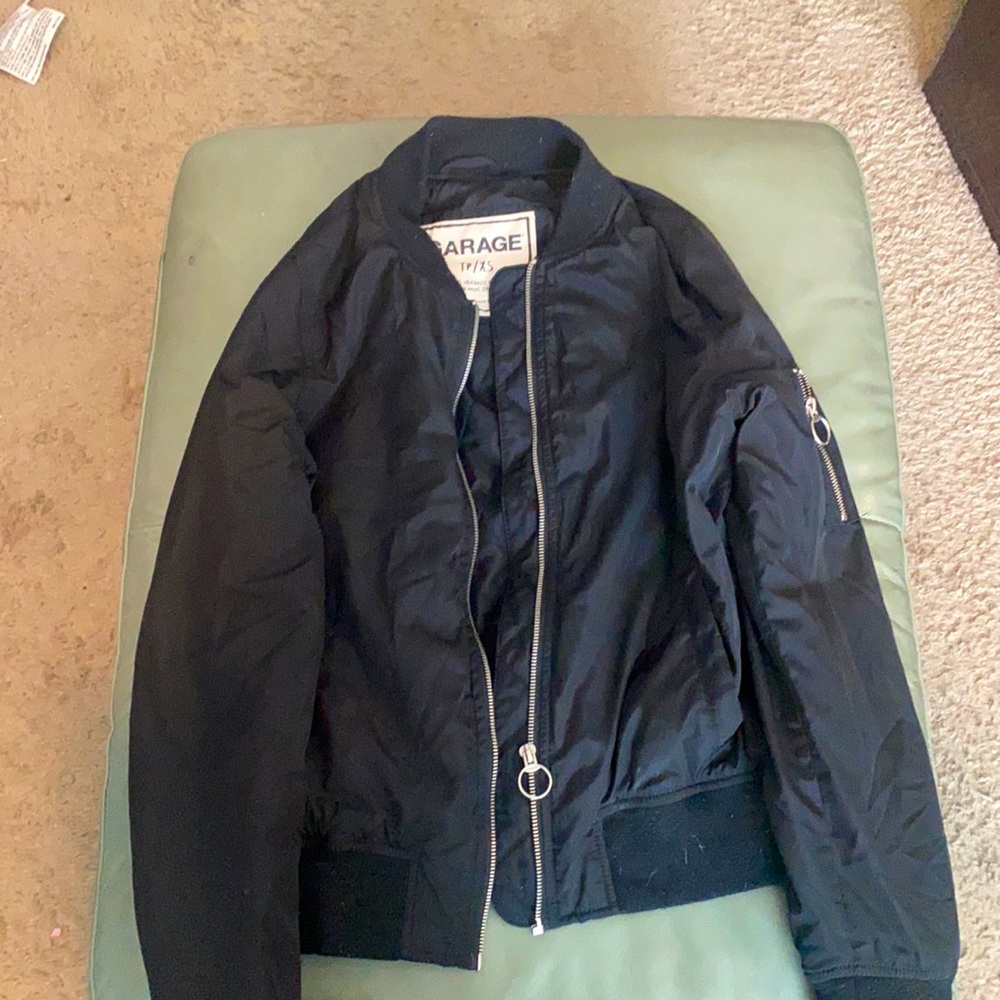 Black extra small garage bomber jacket